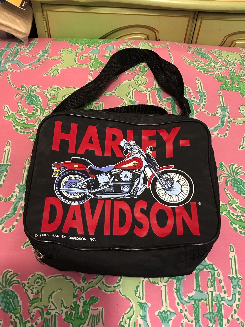 Vintage 1995 Harley Davidson Soft Lunch Box
